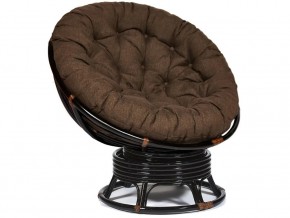 Кресло-качалка Papasan w 23/01 B с подушкой Antique brown, ткань Коричневый в Осе - osa.магазин96.com | фото