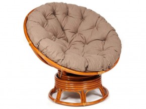 Кресло-качалка Papasan w 23/01 B с подушкой Cognac, экошерсть Коричневый в Осе - osa.магазин96.com | фото