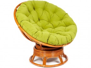 Кресло-качалка Papasan w 23/01 B с подушкой Cognac, флок Олива в Осе - osa.магазин96.com | фото