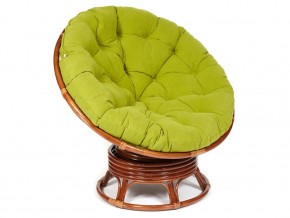 Кресло-качалка Papasan w 23/01 B с подушкой Pecan, флок Олива в Осе - osa.магазин96.com | фото