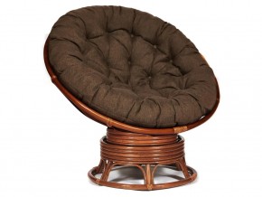 Кресло-качалка Papasan w 23/01 B с подушкой Pecan, ткань Коричневый в Осе - osa.магазин96.com | фото