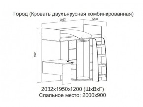 Кровать двухъярусная комбинированная в Осе - osa.магазин96.com | фото