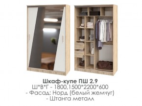 шкаф-купе ПШ-2.9 1500 Норд Белый жемчуг 1500 в Осе - osa.магазин96.com | фото